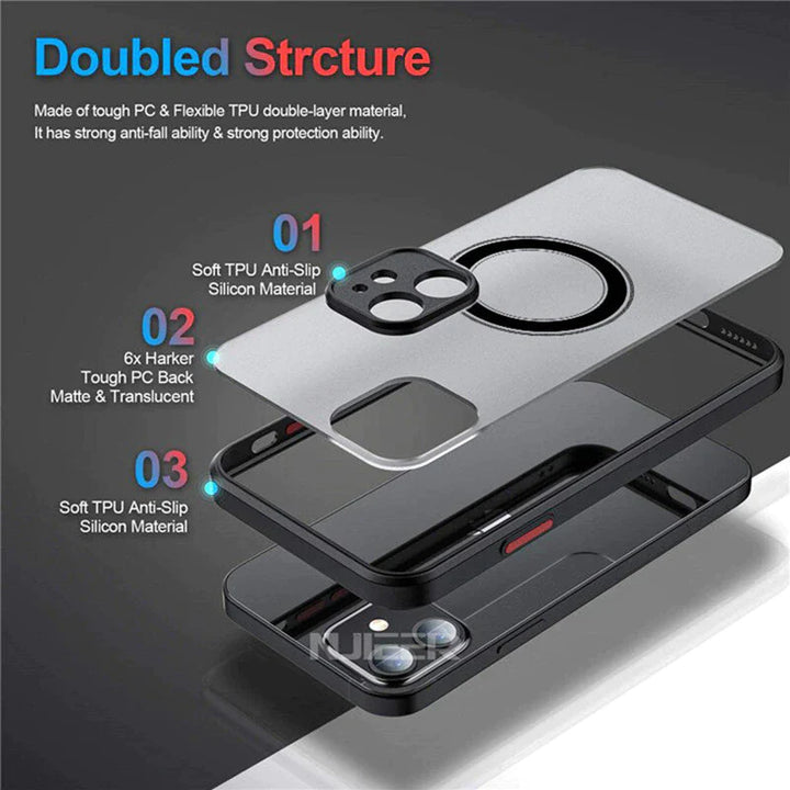 Luxury Magnetic for Magsafe Wireless Charge Phone Case for Iphone 13 14 12 11 Pro Max Mini X XR XS 14Plus Shockproof Armor Cover