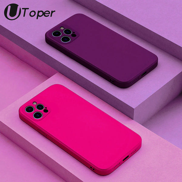 UTOPER Square Liquid Silicone Phone Case for Iphone 14 11 13 12 Pro Max Mini X XR XS 7 8 plus SE 2020 Protection Back Cover